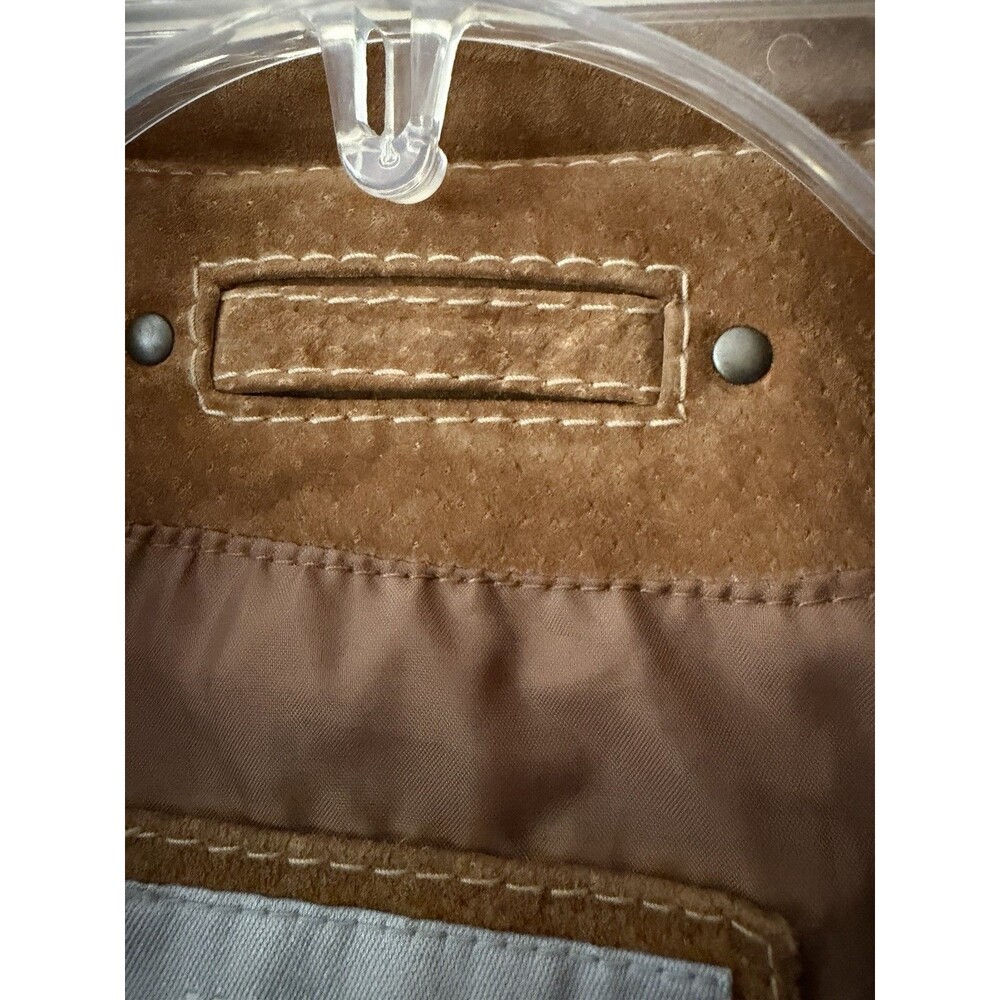 Wilsons Leather Jacket Men XXL Tan Suede Button Western 70’s Rock Retro Pockets - Picture 7 of 16